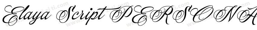 Elaya Script PERSONAL USE ONLY字体转换